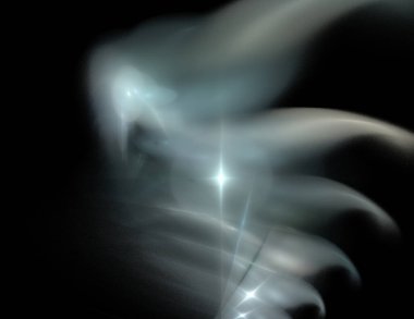 Siyah Renk Üzerine Bir Dijital Fraktal Resmi