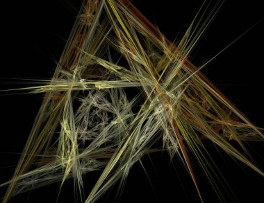 Siyah Renk Üzerine Bir Dijital Fraktal Resmi