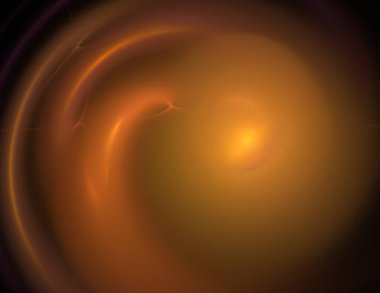 Siyah Renk Üzerine Bir Dijital Fraktal Resmi