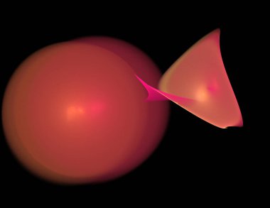 Siyah Renk Üzerine Bir Dijital Fraktal Resmi