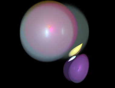 Siyah Renk Üzerine Bir Dijital Fraktal Resmi