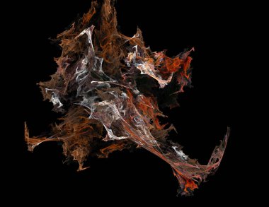 Siyah Renk Üzerine Bir Dijital Fraktal Resmi