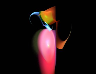 Siyah Renk Üzerine Bir Dijital Fraktal Resmi