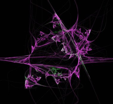 Dijital fraktal resimlerinden birinin resmi