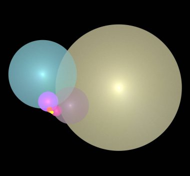 Dijital fraktal resimlerinden birinin resmi