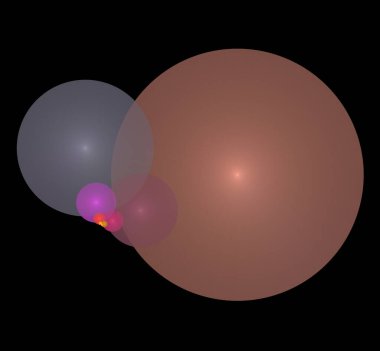 Dijital fraktal resimlerinden birinin resmi