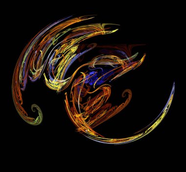 Dijital fraktal resimlerinden birinin resmi