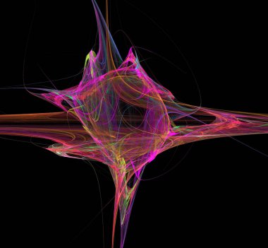 Dijital fraktal resimlerinden birinin resmi