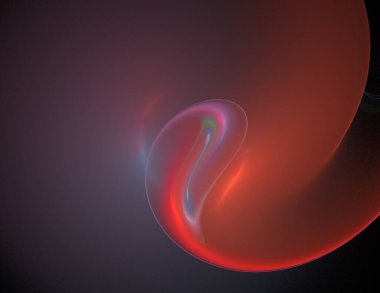 Siyah Renk Üzerine Bir Dijital Fraktal Resmi