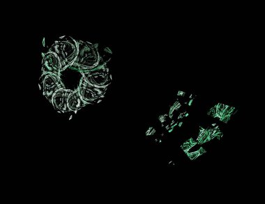 Siyah Renk Üzerine Bir Dijital Fraktal Resmi