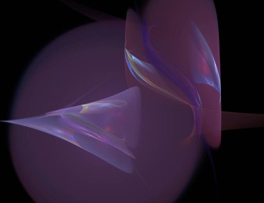 Siyah Renk Üzerine Bir Dijital Fraktal Resmi