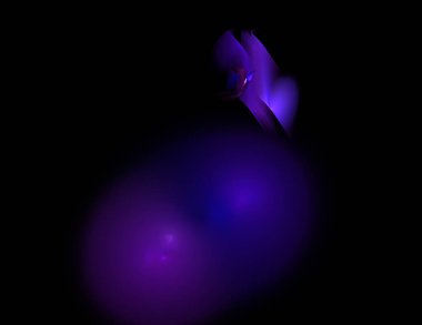 Siyah Renk Üzerine Bir Dijital Fraktal Resmi