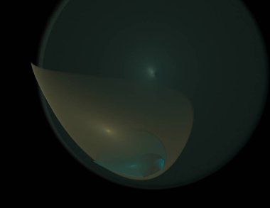 Siyah Renk Üzerine Bir Dijital Fraktal Resmi