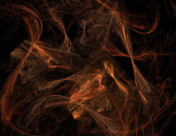 изображение одного цифрового фрактала на черном цвете