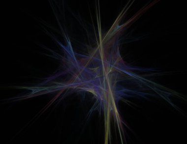 Siyah Renk Üzerine Bir Dijital Fraktal Resmi