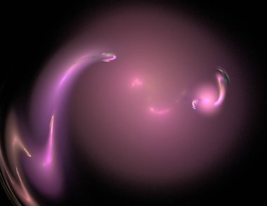 Siyah Renk Üzerine Bir Dijital Fraktal Resmi