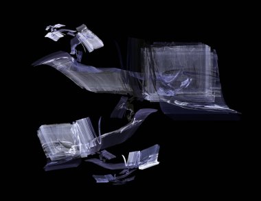 Siyah Renk Üzerine Bir Dijital Fraktal Resmi