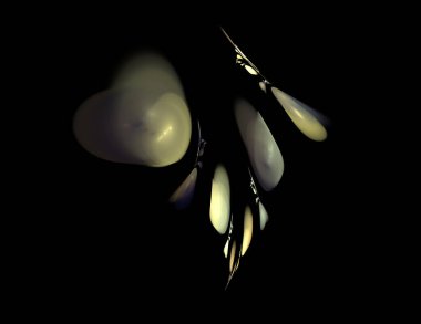 Siyah Renk Üzerine Bir Dijital Fraktal Resmi