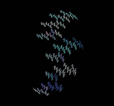 Dijital fraktal resimlerinden birinin resmi