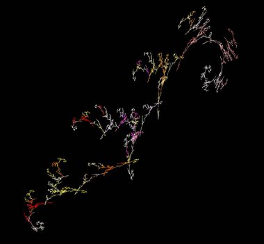 Dijital fraktal resimlerinden birinin resmi