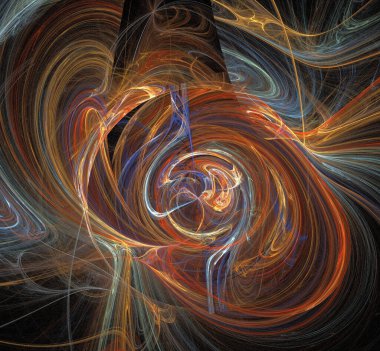 Dijital fraktal resimlerinden birinin resmi