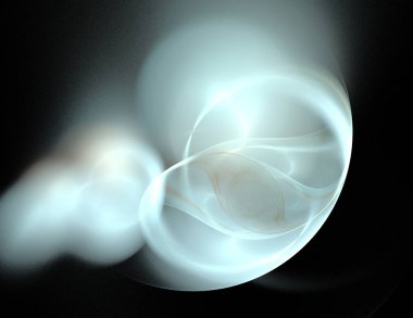 Siyah Renk Üzerine Bir Dijital Fraktal Resmi