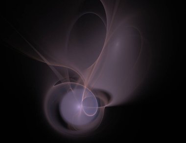 Siyah Renk Üzerine Bir Dijital Fraktal Resmi