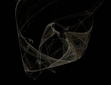 Siyah Renk Üzerine Bir Dijital Fraktal Resmi