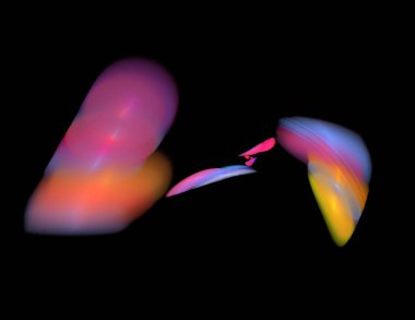 Siyah Renk Üzerine Bir Dijital Fraktal Resmi