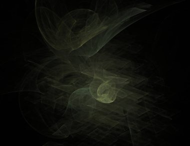 Siyah Renk Üzerine Bir Dijital Fraktal Resmi