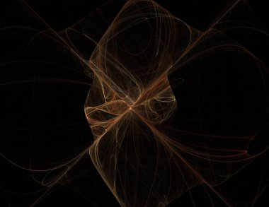 Siyah Renk Üzerine Bir Dijital Fraktal Resmi