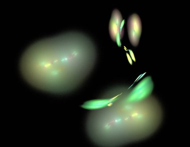 Siyah Renk Üzerine Bir Dijital Fraktal Resmi