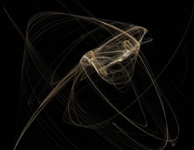 Siyah Renk Üzerine Bir Dijital Fraktal Resmi