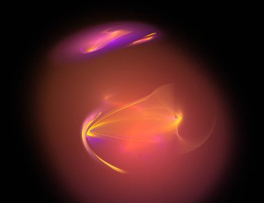 Siyah Renk Üzerine Bir Dijital Fraktal Resmi