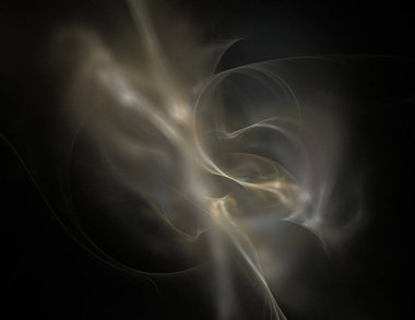 Siyah Renk Üzerine Bir Dijital Fraktal Resmi