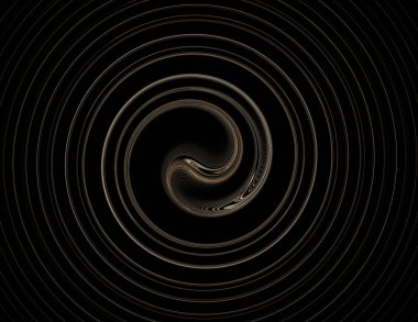 Siyah Renk Üzerine Bir Dijital Fraktal Resmi