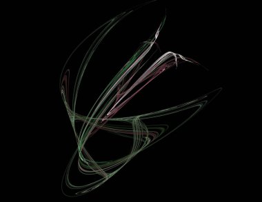 Siyah Renk Üzerine Bir Dijital Fraktal Resmi