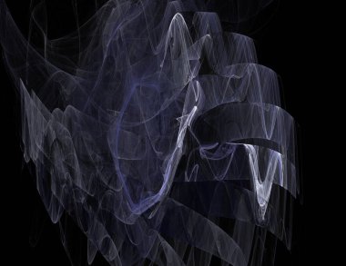 Siyah Renk Üzerine Bir Dijital Fraktal Resmi