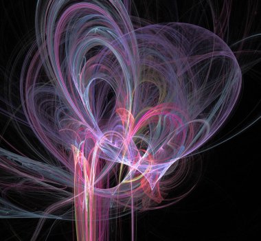 Dijital fraktal resimlerinden birinin resmi