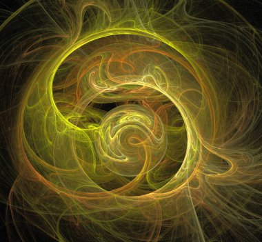 Dijital fraktal resimlerinden birinin resmi