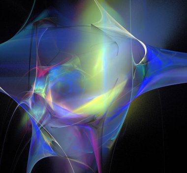 Dijital fraktal resimlerinden birinin resmi