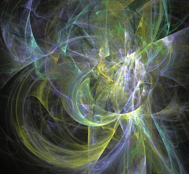 Dijital fraktal resimlerinden birinin resmi