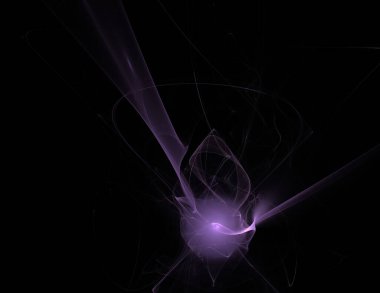 Siyah Renk Üzerine Bir Dijital Fraktal Resmi