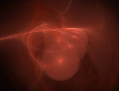 Siyah Renk Üzerine Bir Dijital Fraktal Resmi