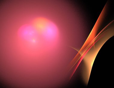 Siyah Renk Üzerine Bir Dijital Fraktal Resmi