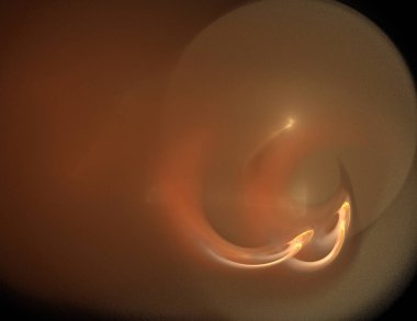 Siyah Renk Üzerine Bir Dijital Fraktal Resmi