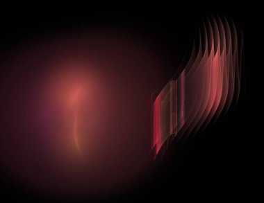 Siyah Renk Üzerine Bir Dijital Fraktal Resmi