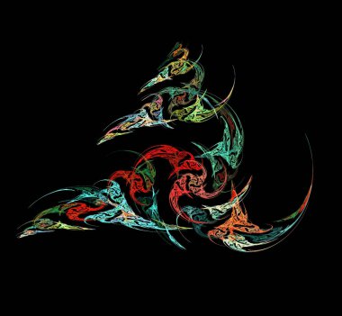 Dijital fraktal resimlerinden birinin resmi