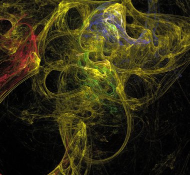 Dijital fraktal resimlerinden birinin resmi