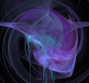 Dijital fraktal resimlerinden birinin resmi